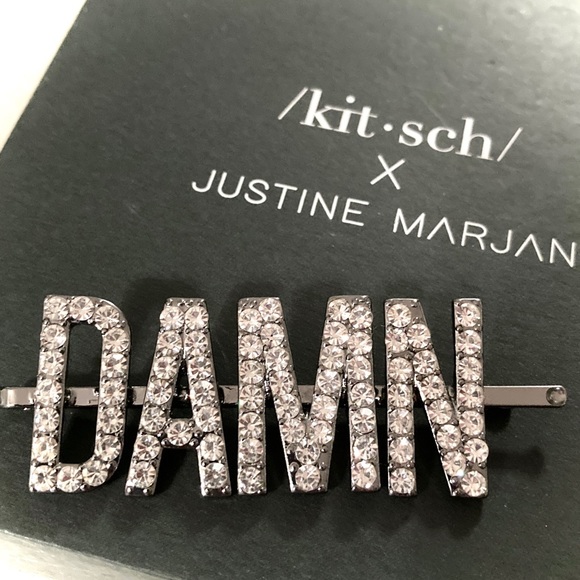 Kitsch x Justine Marjan DAMN Rhinestone Hair Pin - Picture 1 of 6